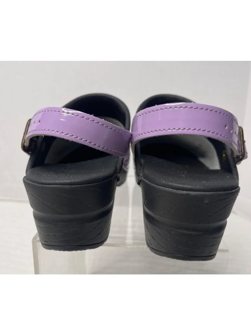 Sanita Freya Womens Lilac Patent Leather Clogs EU 38/US 7 Comfort Shoes - Picture 4 of 8